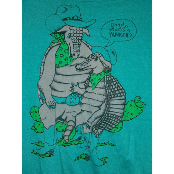 XL Vintage Single Stitch T-shirt "Daddy, Whats A Yankee?" - Picture 6 of 8